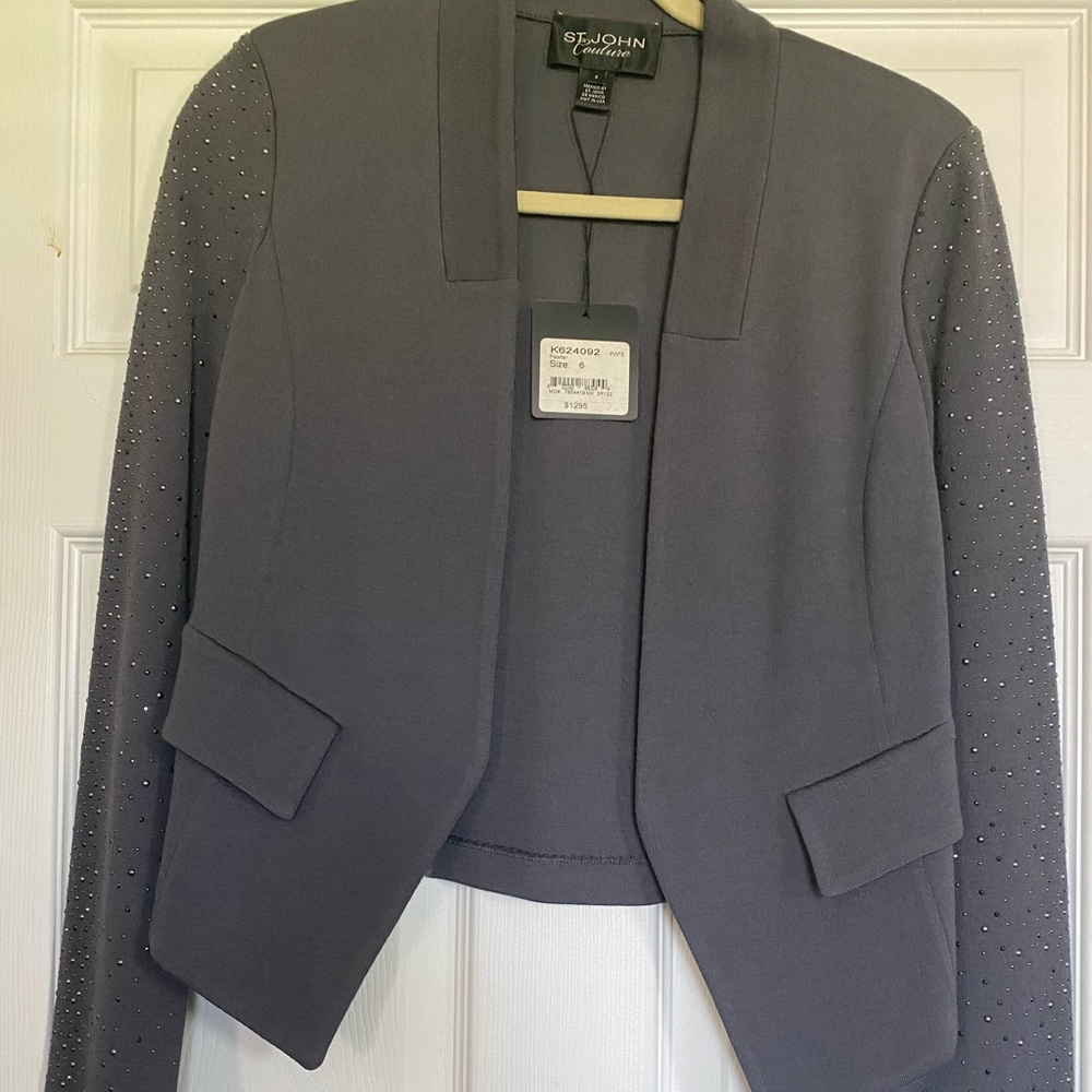 ** NOT FOR SALE ** St. John Couture Jacket - Pewter/Grey